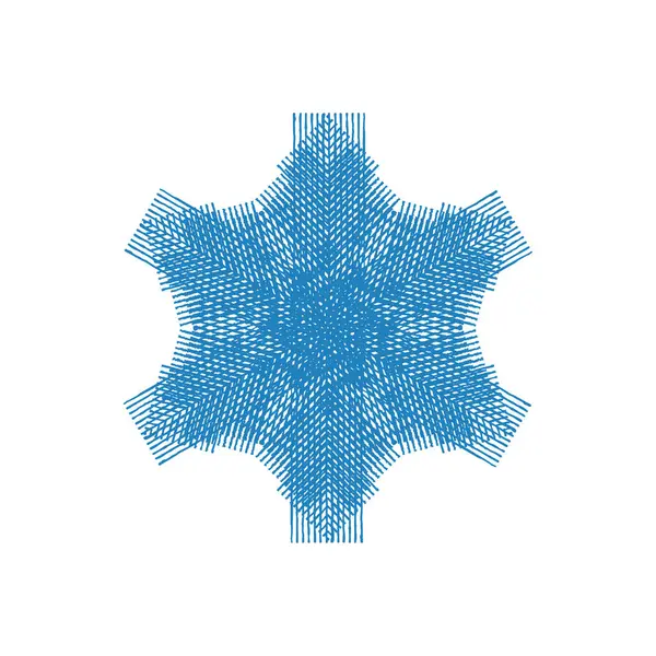 Grunge geschilderd Snowflake — Stockvector