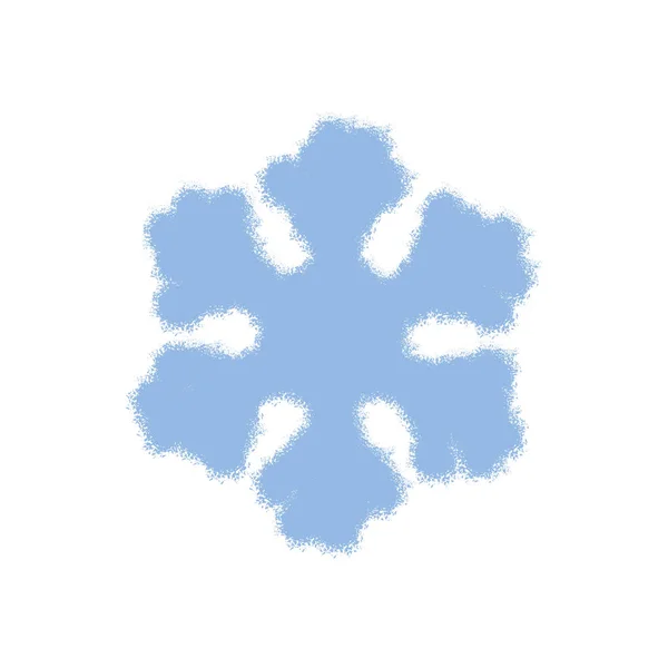 Flocon de neige grunge simple — Image vectorielle