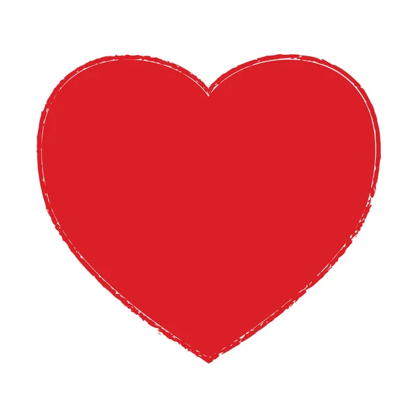 Grunge forme de coeur — Image vectorielle