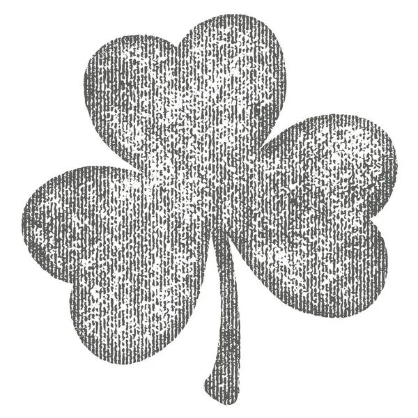 Grunge Clover Leaf — Stockvector