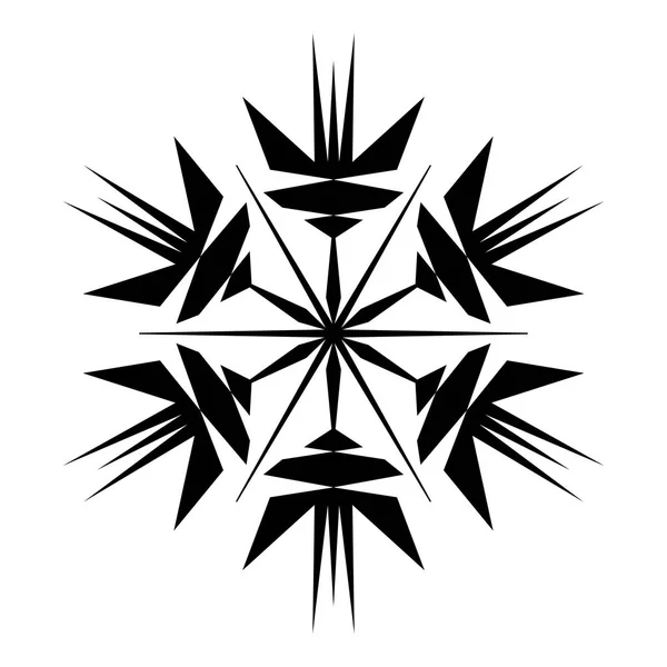 Simple Snowflake Isolated — Stock Vector