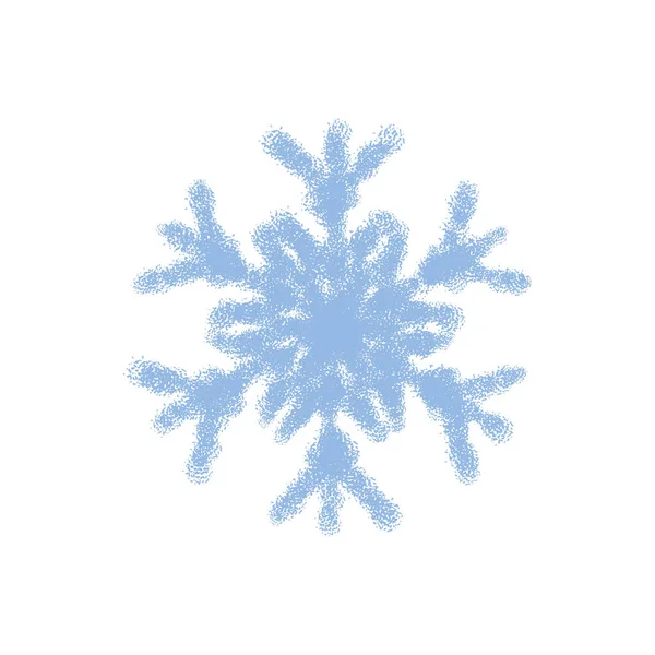 Flocon de neige granuleux isolé — Image vectorielle