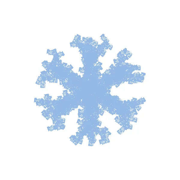 Grainy Snowflake Isolated — Stock Vector