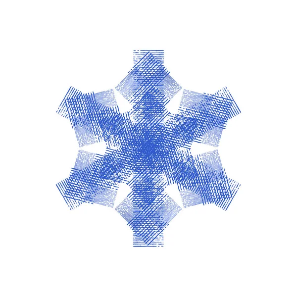 Détresse Flocon de neige isolé — Image vectorielle