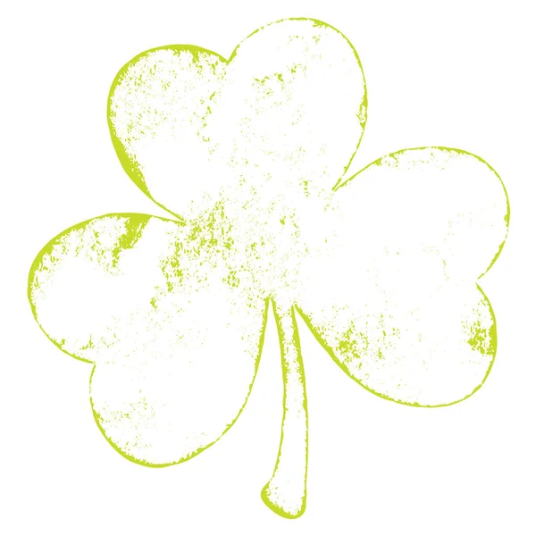 Grunge Clover Leaf — Stockvector