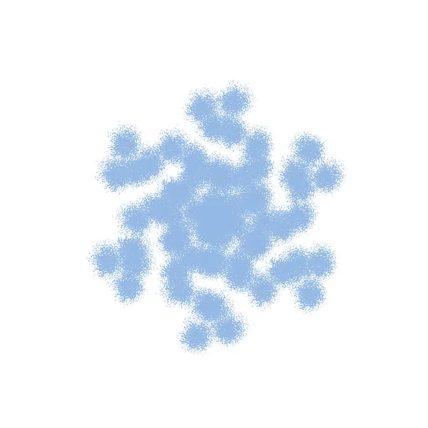 Grunge Flocon de neige isolé — Image vectorielle