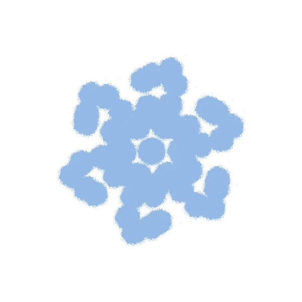 Grunge Isolated Snowflake — Stock Vector