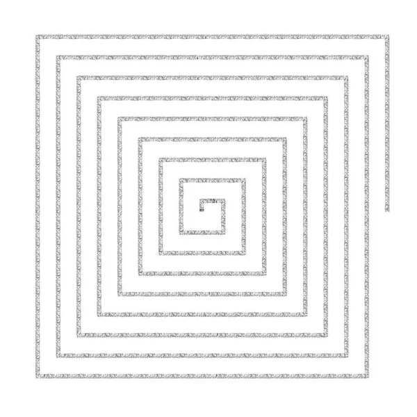 Archimed Spiral Square Reference — Stock Vector