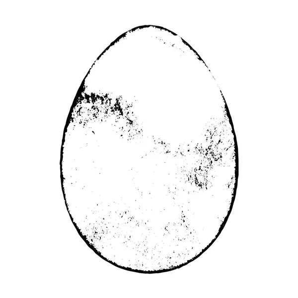 Huevo grunge aislado — Vector de stock