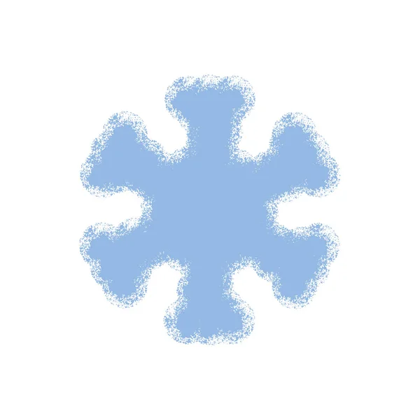 Grunge Flocon de neige isolé — Image vectorielle