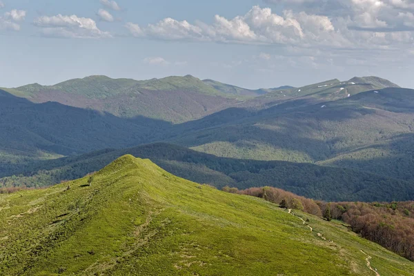 Polonina Carynska Bieszczady Dağlar Polonya Üstten Görünüm Hiking — Stok fotoğraf