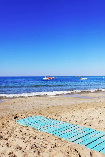 Isola Grecia Spiaggia Creta Paesaggio Delle Vacanze Nella Soleggiata Giornata — Foto Stock