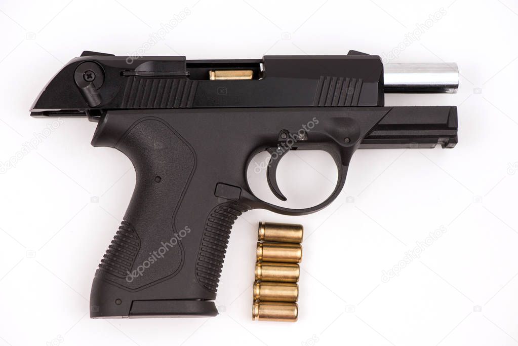 gun on white background