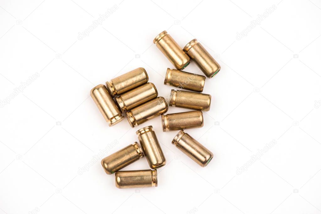 cartridges from a traumatic pistol. cartridges. ammunition