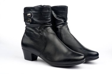 beyaz bir arka plan çizme. Bayan botları. kadın ayakkabı