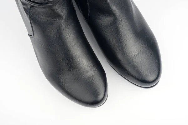 Botas Fundo Branco Botas Mulher Sapatos Femininos — Fotografia de Stock