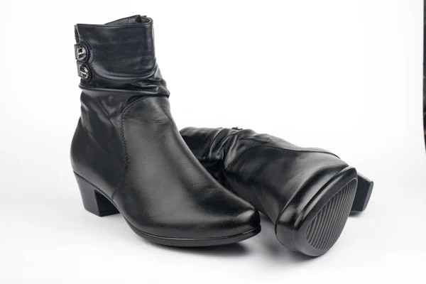 Botas Sobre Fondo Blanco Botas Mujer Zapatos Mujer — Foto de Stock