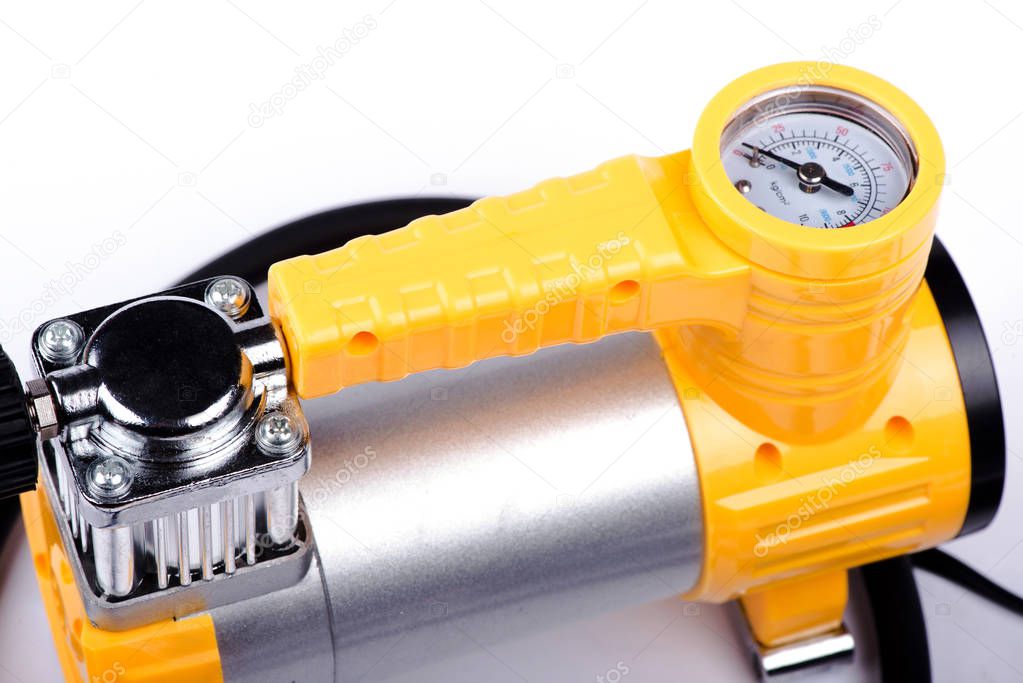 car compressor on a white background.