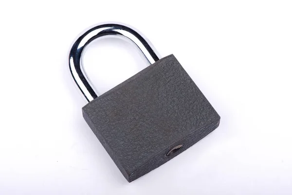 Padlock Witte Achtergrond Slot Grendel — Stockfoto