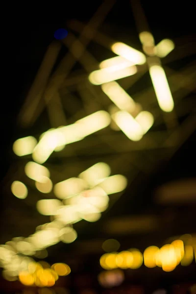 Luci Bokeh Sullo Sfondo Lanterne Sfocate Notte — Foto Stock