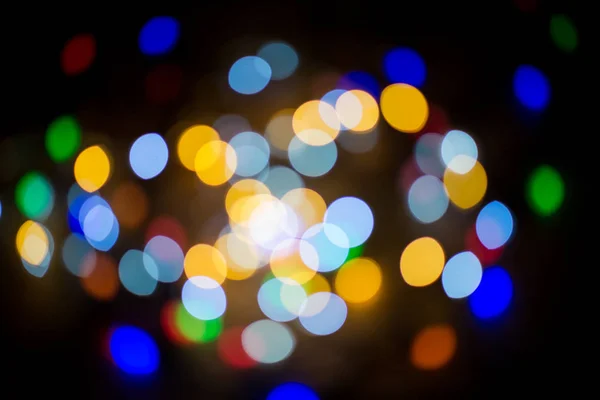 Γιρλάντες Bokeh Χριστουγεννιάτικα Φώτα — Φωτογραφία Αρχείου