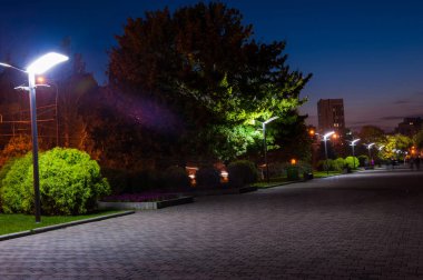 gece şehir. gece fener Parlatıcı