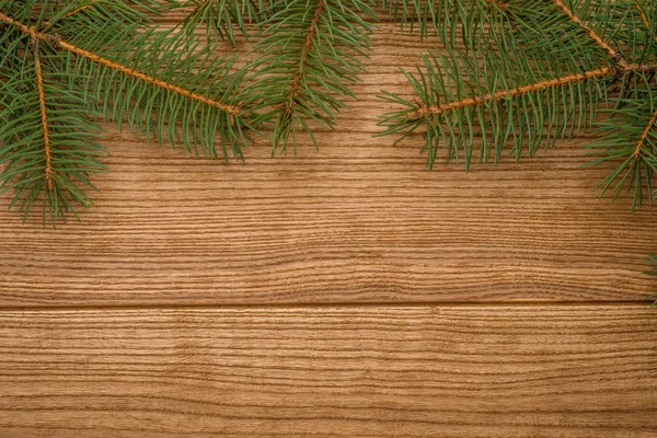 Tekstura Świerk Boże Narodzenie Drzewo Gałęzie Pokładzie — Zdjęcie stockowe