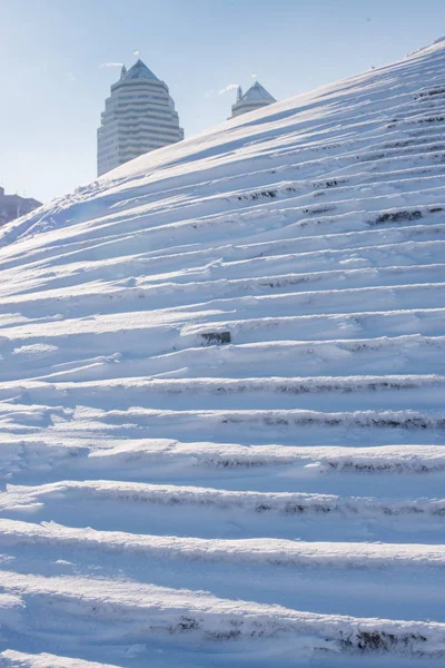 Архитектура Фоне Снега — стоковое фото