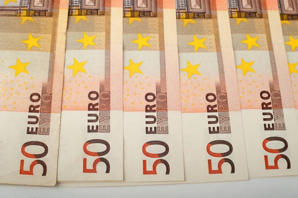 Dinero Euros Billetes Dinero — Foto de Stock