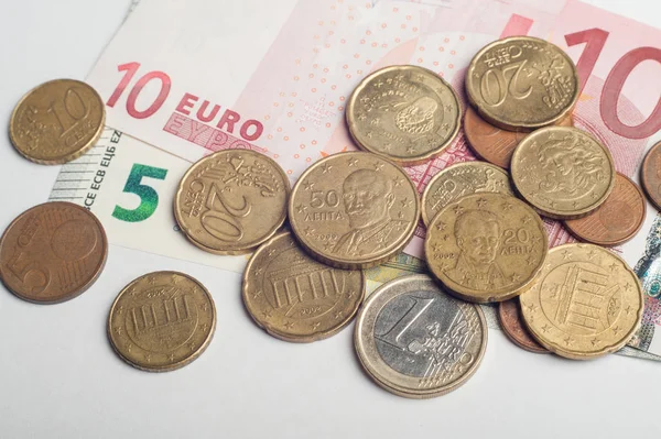Cierre Céntimos Euro Montón Monedas — Foto de Stock