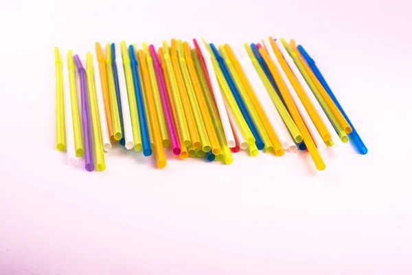 Cocktail Tubes Close Colored Tubules Tubules — Stock Photo, Image