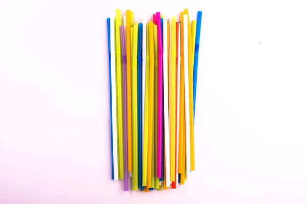 Cocktail Tubes Close Colored Tubules Tubules — Stock Photo, Image