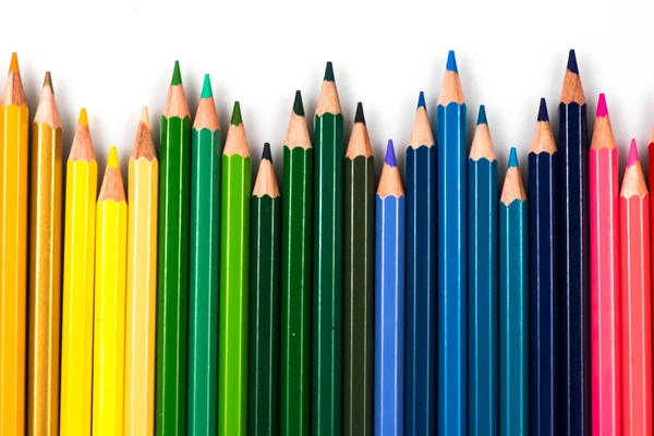 Barevné Tužky Zblízka Tužky Pro Kreslení Barevné Tužky — Stock fotografie