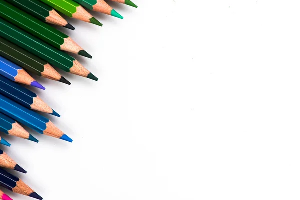 Kolorowe Ołówki Bliska Ołówki Rysowania Kolorowe Ołówki — Zdjęcie stockowe