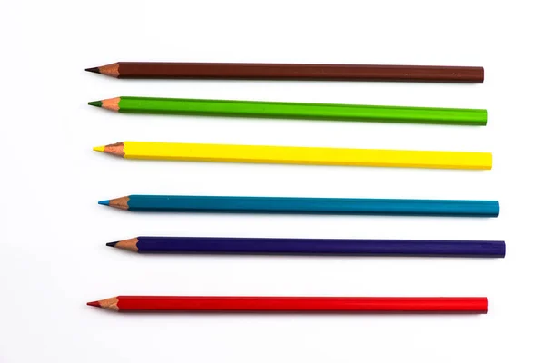 Lápices Colores Cerca Lápices Para Dibujar Lápices Colores —  Fotos de Stock
