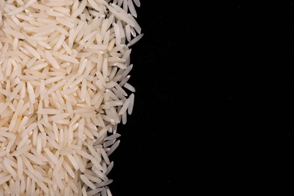 Rice Closeup Rice Black Background — Stock Photo, Image