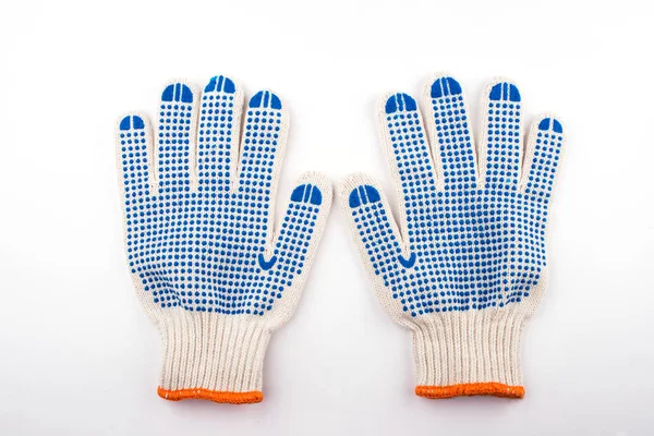 手套的工作 手套关闭 手部保护 — 图库照片