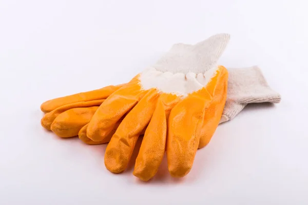 Handskar För Arbete Handskar Nära Håll Hand Skydd — Stockfoto