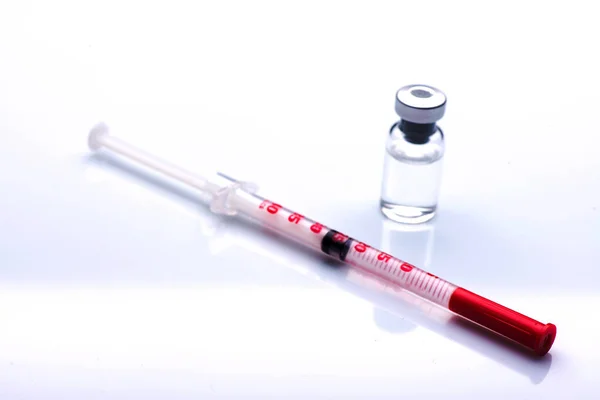 Injectiespuit Dicht Ampullen Voor Injectie — Stockfoto