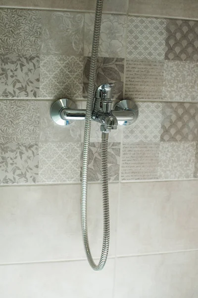 Duscharmatur Aus Nächster Nähe Gießkannen Dusche — Stockfoto