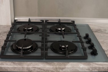 yeni gaz sobası. mutfak sobayı