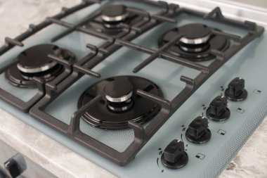 yeni gaz sobası. mutfak sobayı