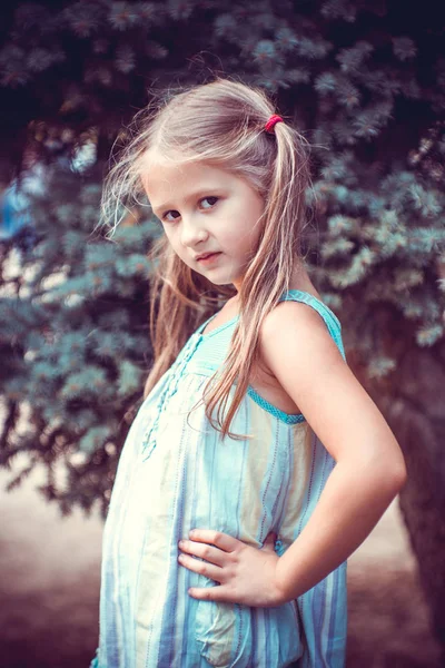 Summer Portrait Cute Little Girl — Stock Photo, Image