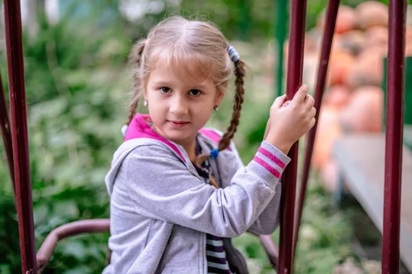 Mooie Zomerse Portret Van Een Schattig Klein Meisje — Stockfoto