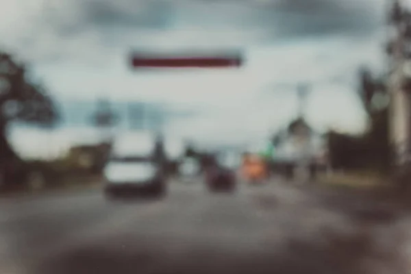 Blurred Photo Car Road — Stock Photo, Image