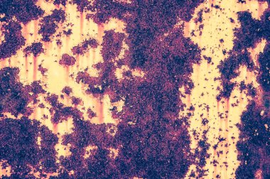 Paslı metal eski yüzey tasarımı için boyalı. Metal doku veya arka plan.