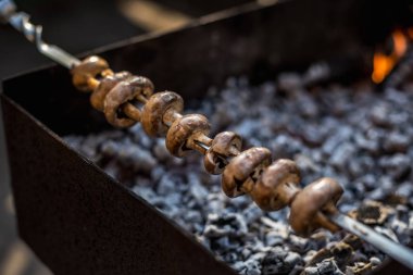 Fried mantar ızgara.