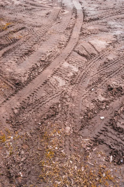 진흙도 타이어 — 스톡 사진
