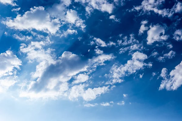Vacker Blå Himmel Med Moln Himmel Bakgrund — Stockfoto