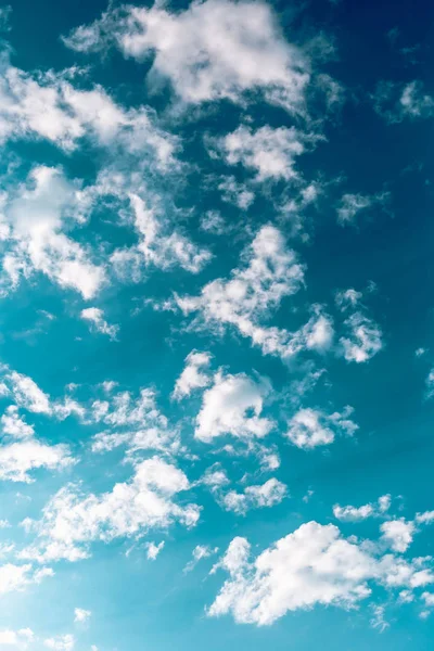 Vacker Blå Himmel Med Moln Himmel Bakgrund — Stockfoto